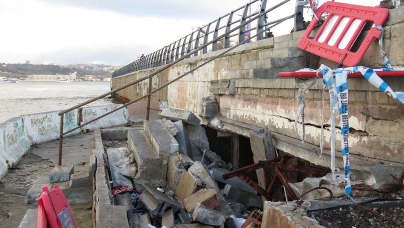 Üsküdar Sahil’de Çökmek Meydana Geldi