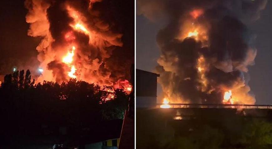 Çekmeköy’de Korkutan Fabrika Yangını: Ekipler Alarma Geçti