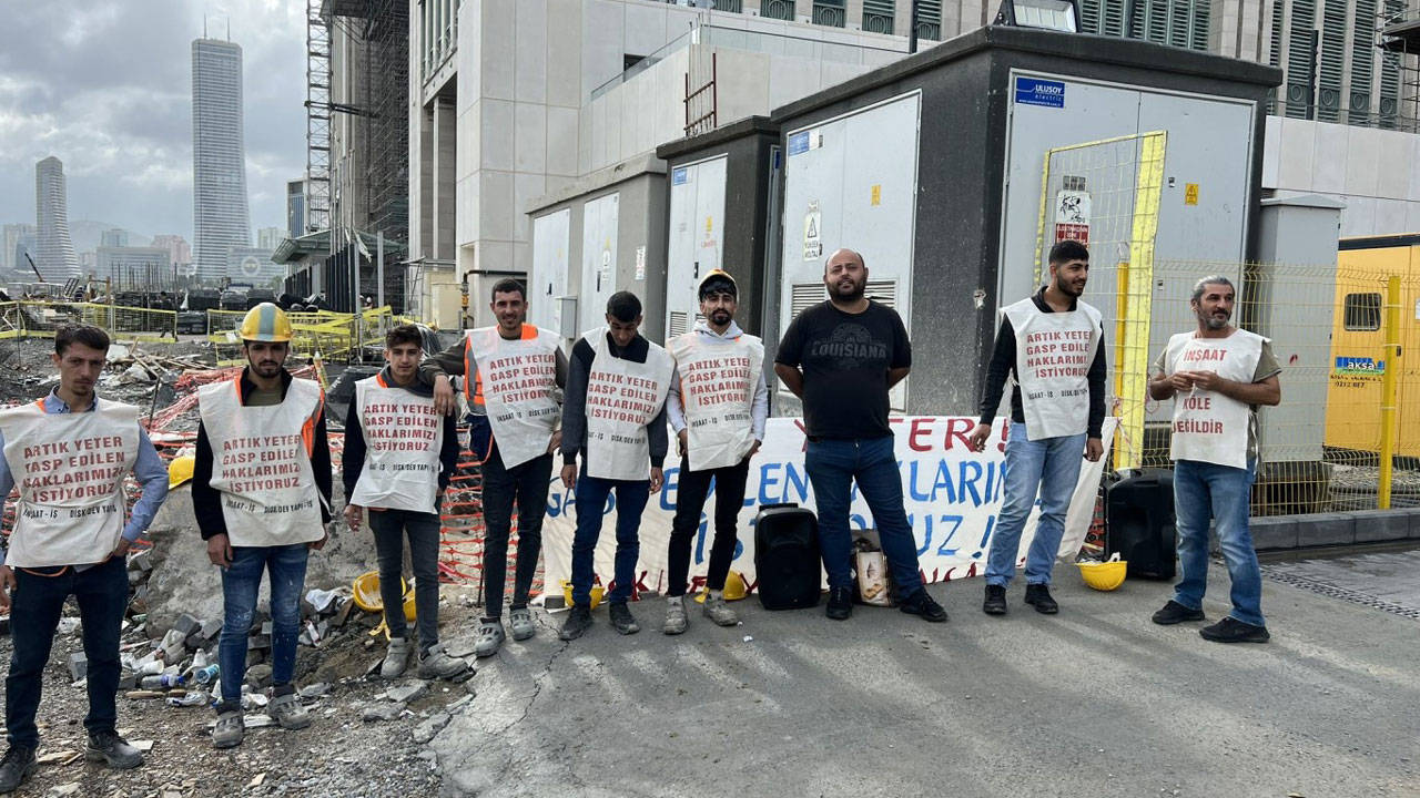 Ataşehir Finans Merkezi şantiyesinde eylem