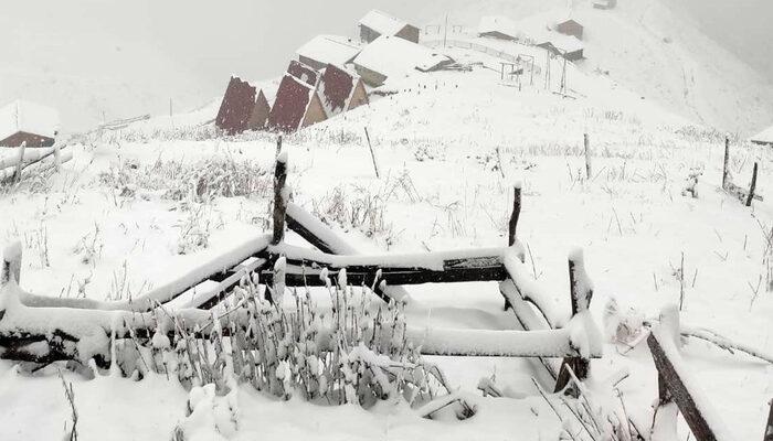 Meteoroloji 'kar' uyarısı yapmıştı... Bir anda etkili oldu! Her yer beyaza büründü